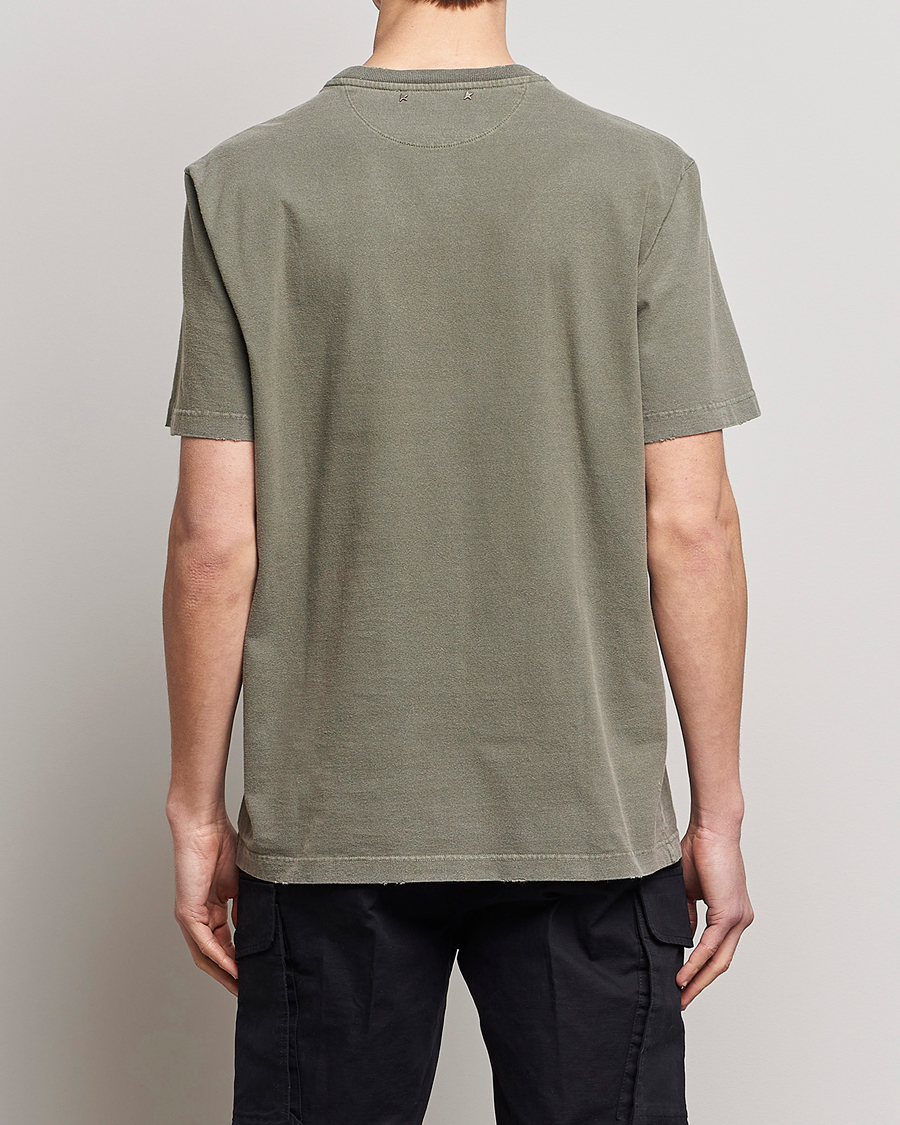 Mies | T-paidat | Golden Goose | Deluxe Brand Dyed Jersey Logo T-Shirt Dusty Olive