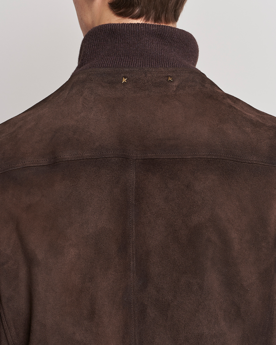 Mies | Takit | Golden Goose | Deluxe Brand Soft Suede Jacket Dark Brown Suede