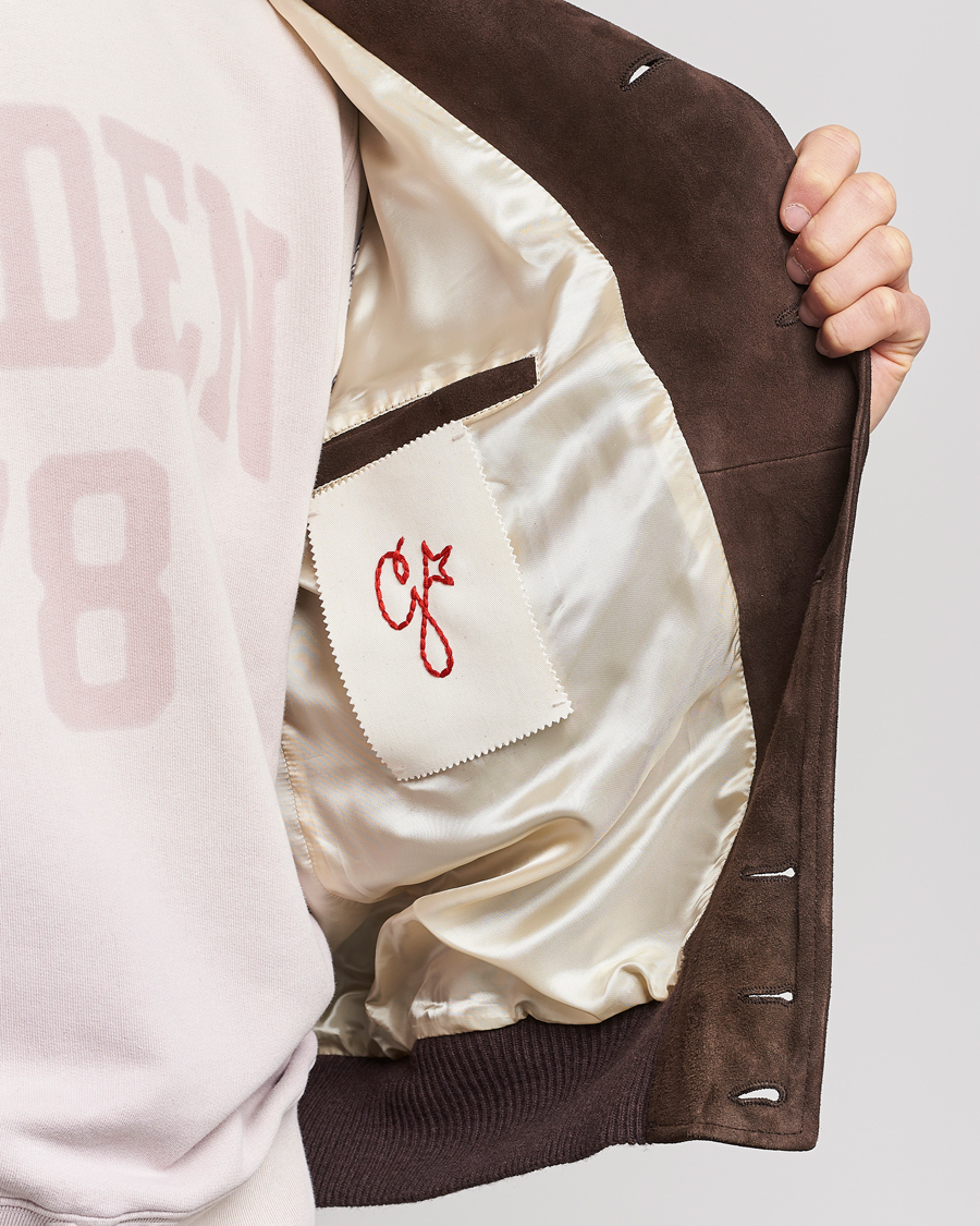 Mies | Takit | Golden Goose | Deluxe Brand Soft Suede Jacket Dark Brown Suede