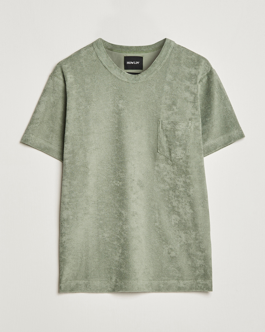 Mies | T-paidat | Howlin' | Fons Cotton Blend Terry Pocket Tee Agave