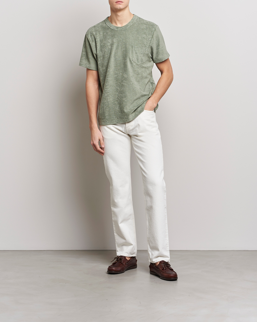 Mies | T-paidat | Howlin' | Fons Cotton Blend Terry Pocket Tee Agave
