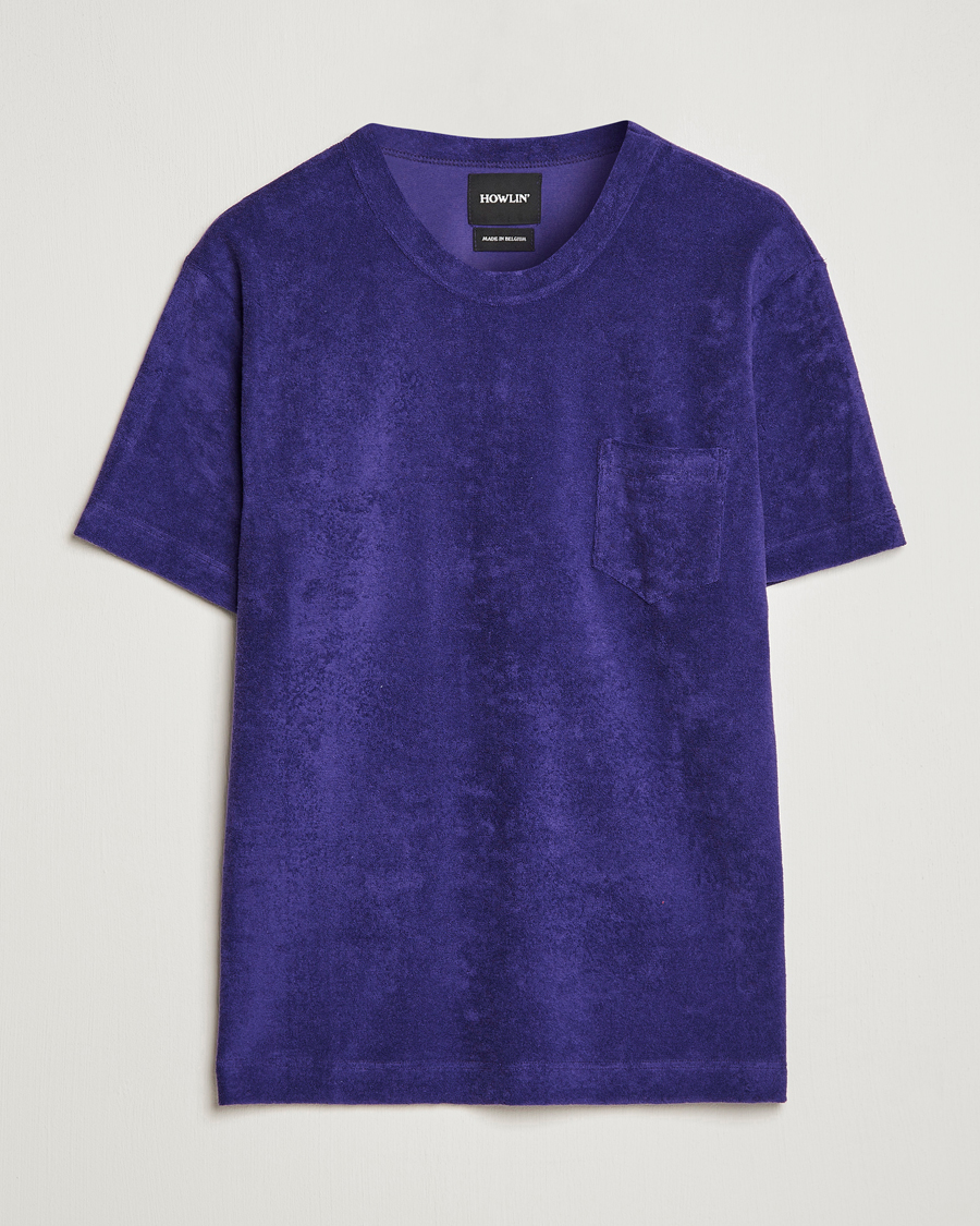 Mies | T-paidat | Howlin' | Fons Cotton Blend Terry Pocket Tee Purple Eyes