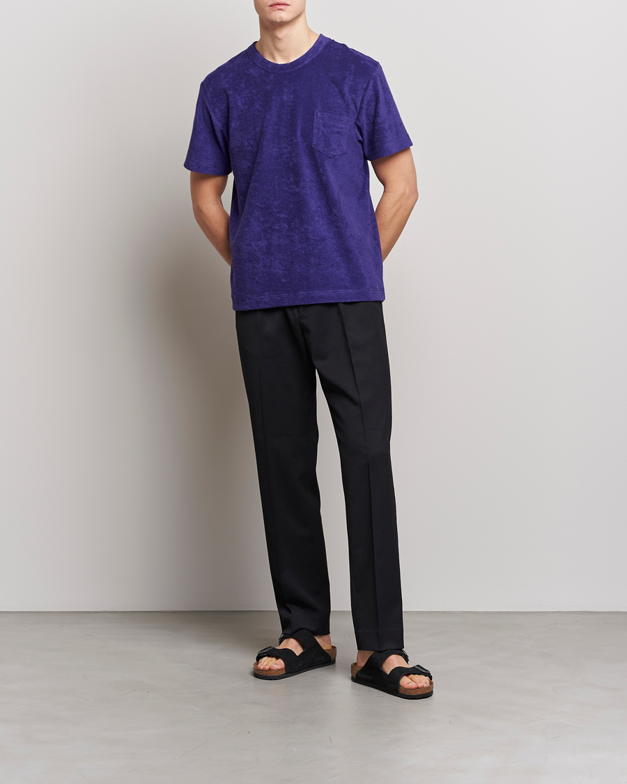 Mies | T-paidat | Howlin' | Fons Cotton Blend Terry Pocket Tee Purple Eyes
