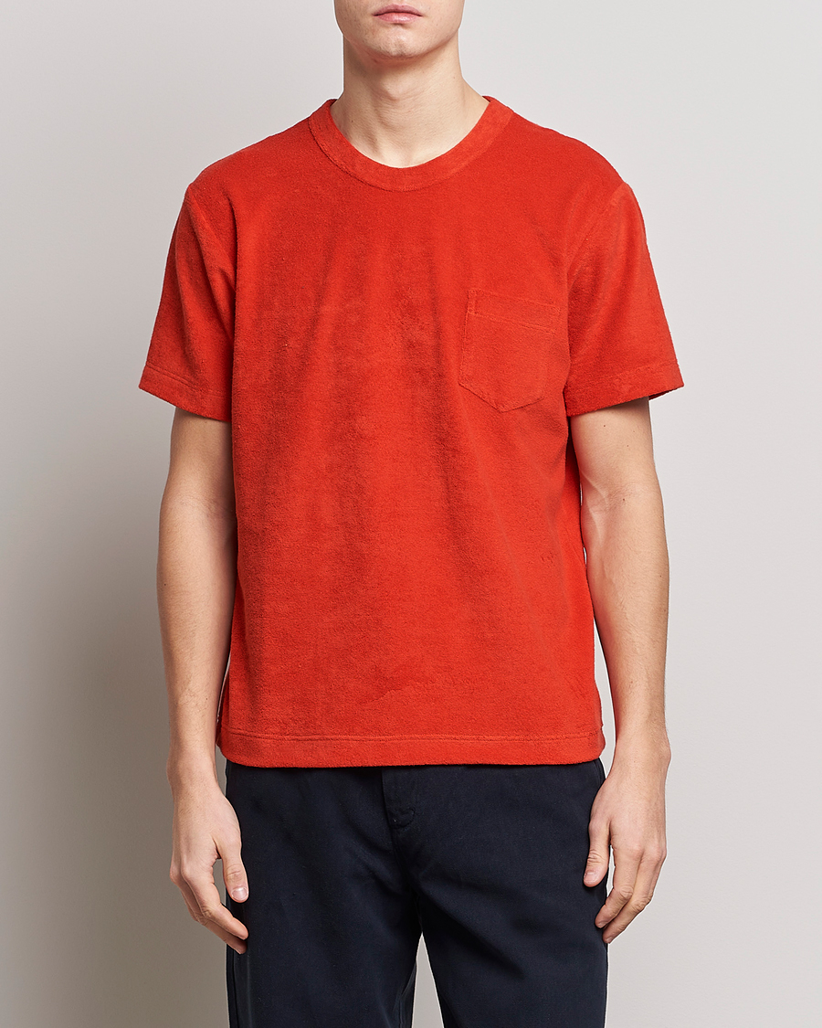 Mies |  | Howlin' | Fons Cotton Blend Terry Pocket Tee Red Sky