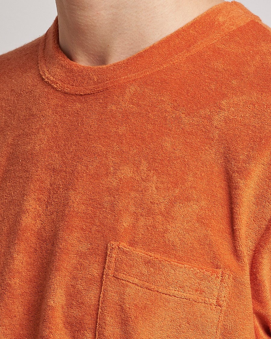 Mies | T-paidat | Howlin' | Fons Cotton Blend Terry Pocket Tee Tangerine Dream