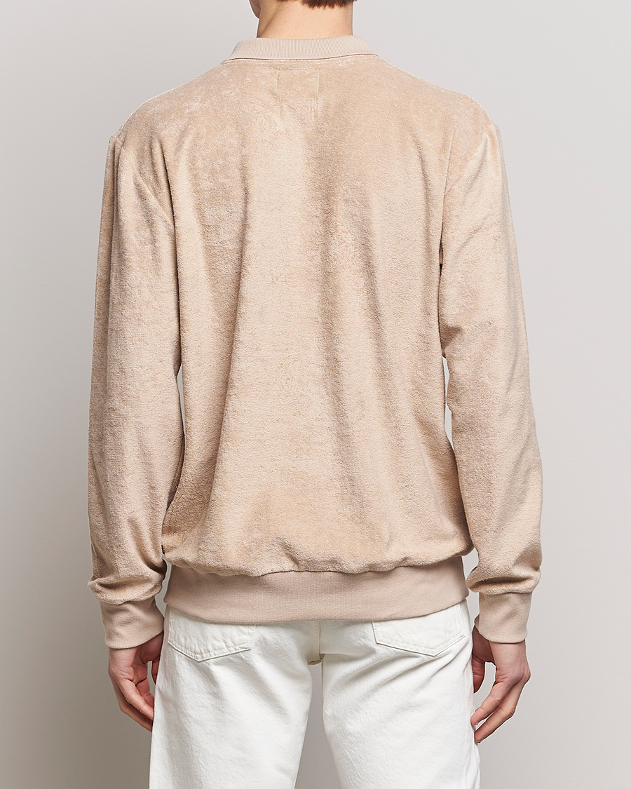 Mies | Puserot | Howlin' | Long Sleeve Terry Polo Cashew