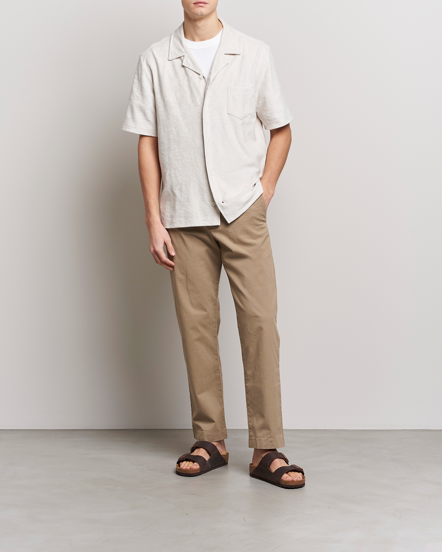 Mies | Kauluspaidat | Howlin' | Short Sleeve Terry Shirt White Sand