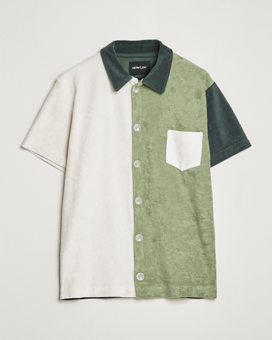 Mies | Kauluspaidat | Howlin' | Short Sleeve Color Block Terry Shirt Agave