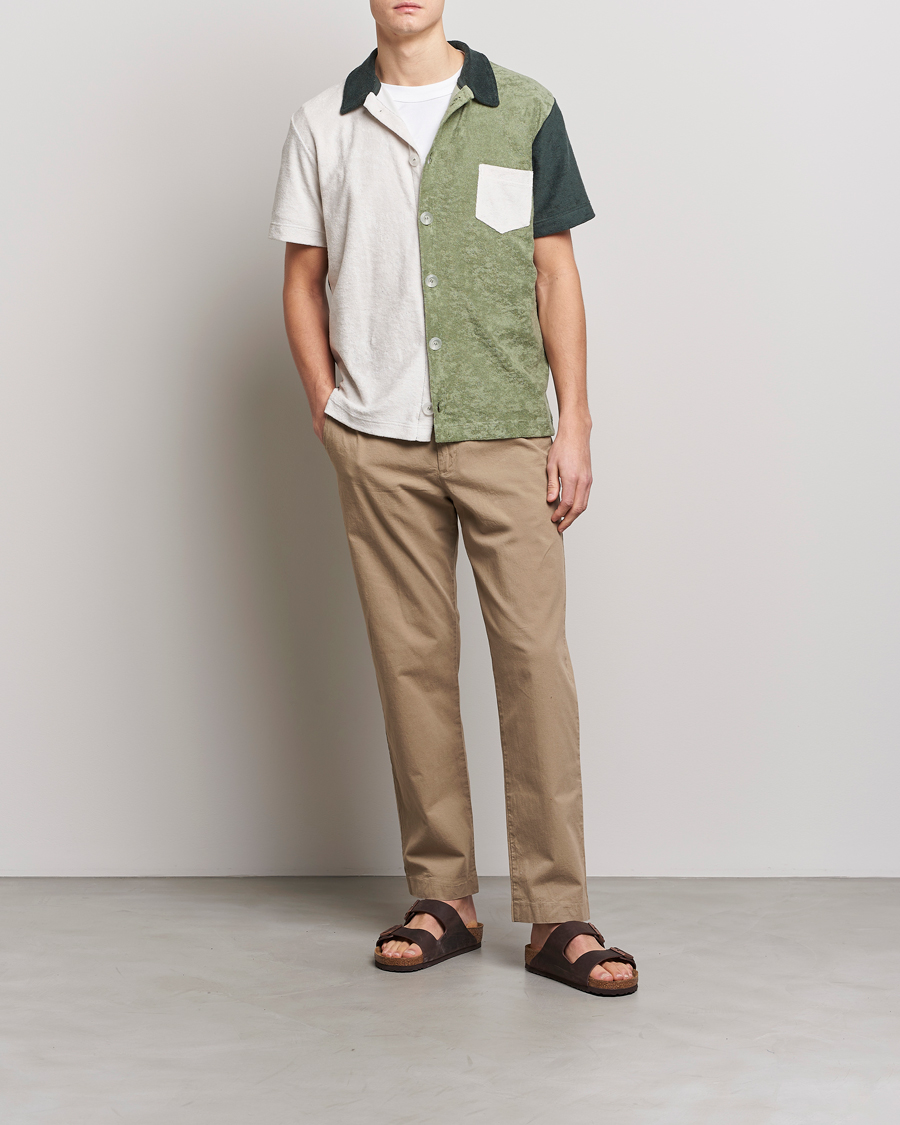 Mies | Kauluspaidat | Howlin' | Short Sleeve Color Block Terry Shirt Agave