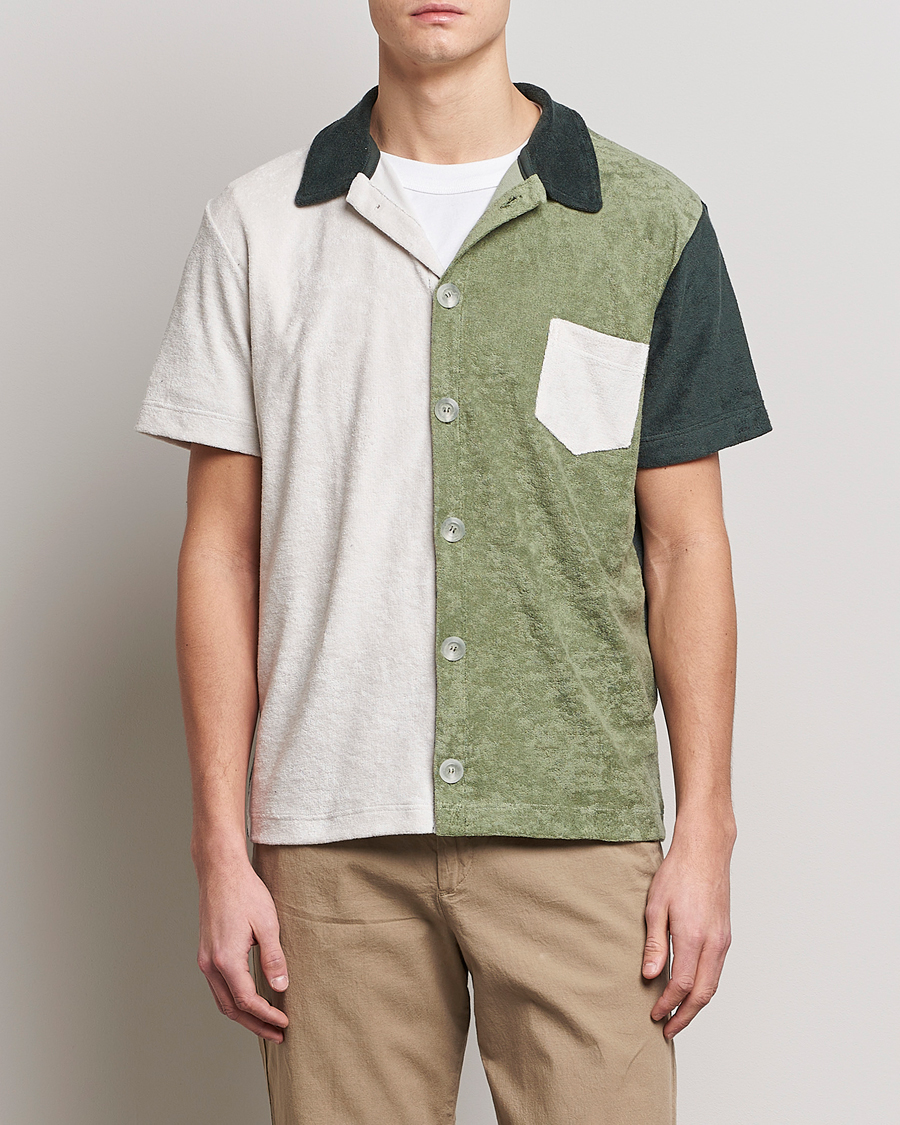 Mies | Kauluspaidat | Howlin' | Short Sleeve Color Block Terry Shirt Agave
