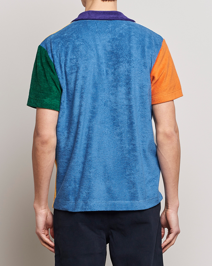 Mies | Kauluspaidat | Howlin' | Short Sleeve Color Block Terry Shirt Butter In The Sun