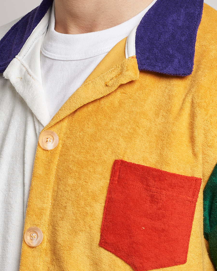 Mies | Kauluspaidat | Howlin' | Short Sleeve Color Block Terry Shirt Butter In The Sun