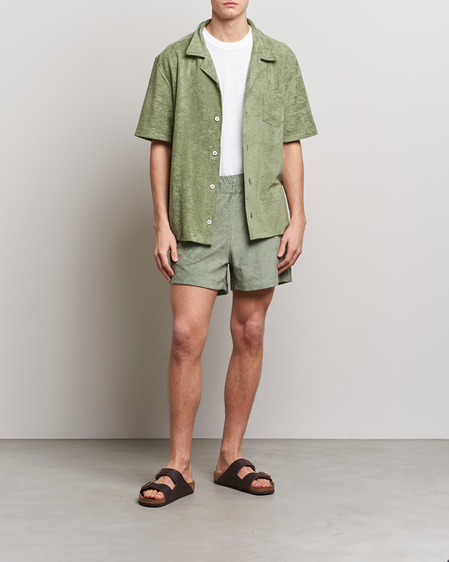 Mies | Shortsit | Howlin' | Cotton Blend Terry Shorts Agave