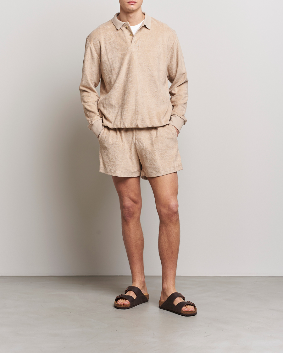 Mies | Shortsit | Howlin' | Cotton Blend Terry Shorts Cashew