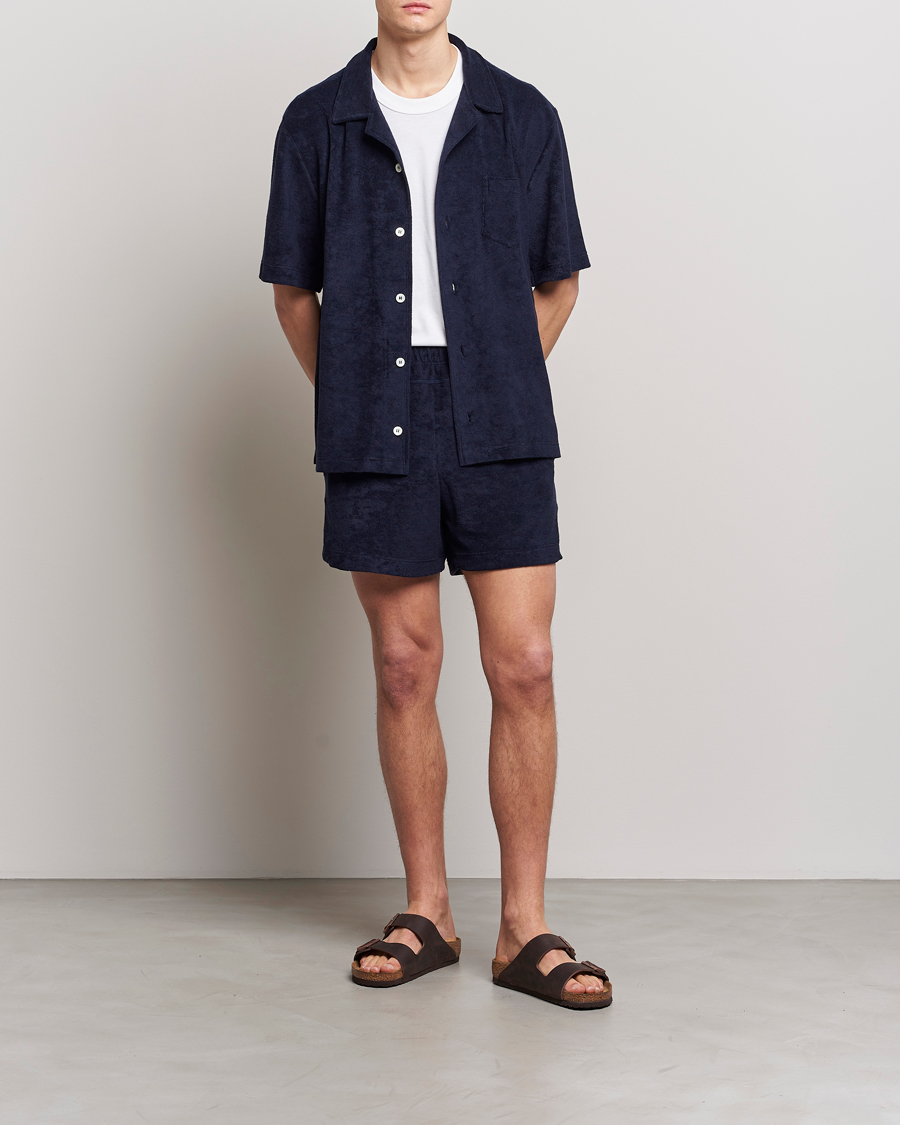 Mies | Shortsit | Howlin' | Cotton Blend Terry Shorts Navy