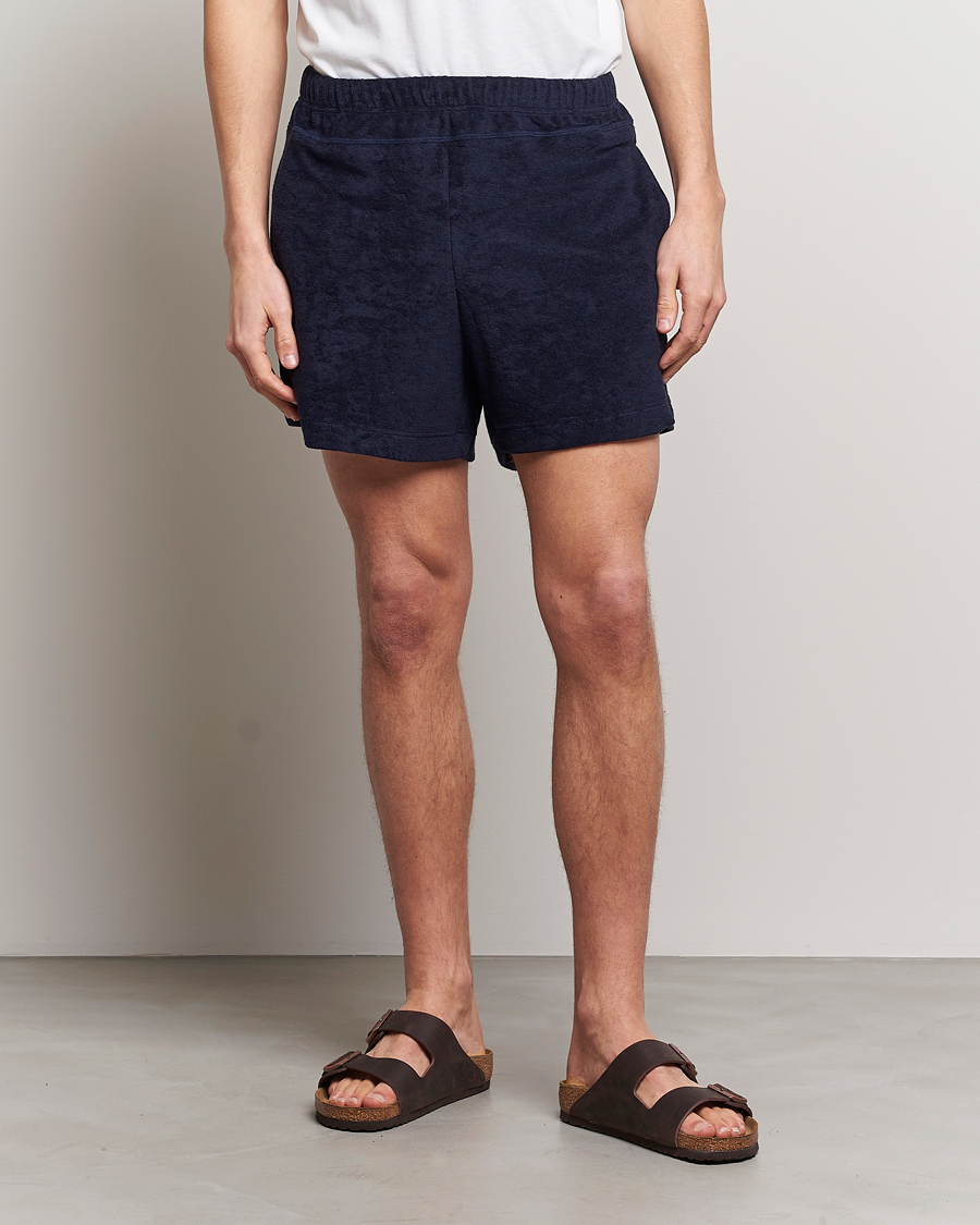 Mies | Terry | Howlin' | Cotton Blend Terry Shorts Navy