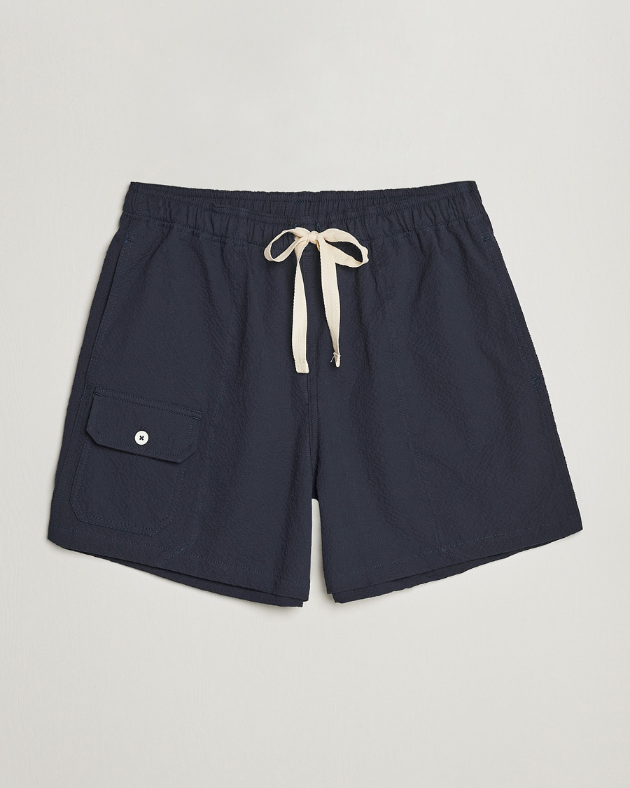 Mies | Shortsit | Howlin' | Cotton Seersucker Shorts Navy
