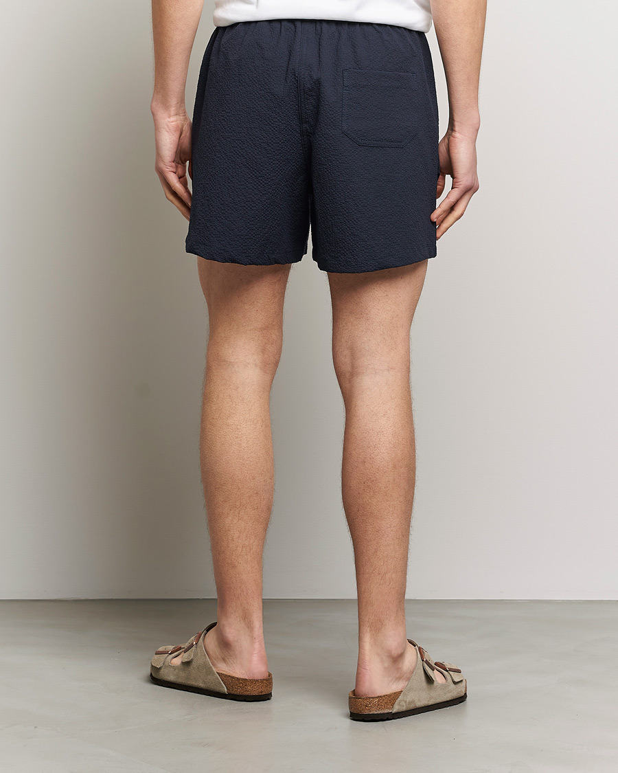 Mies | Shortsit | Howlin' | Cotton Seersucker Shorts Navy