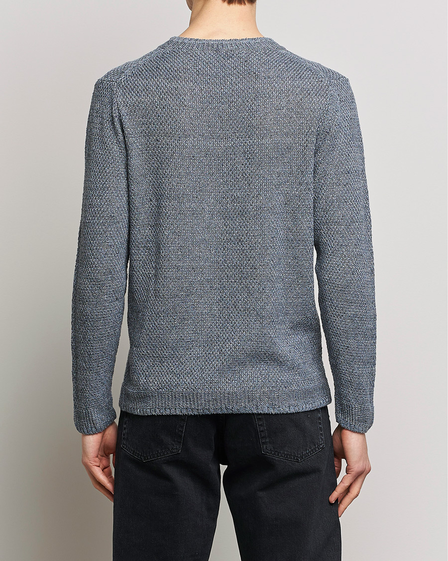 Mies | Puserot | Inis Meáin | Moss Stiched Linen Crew Neck Greyish