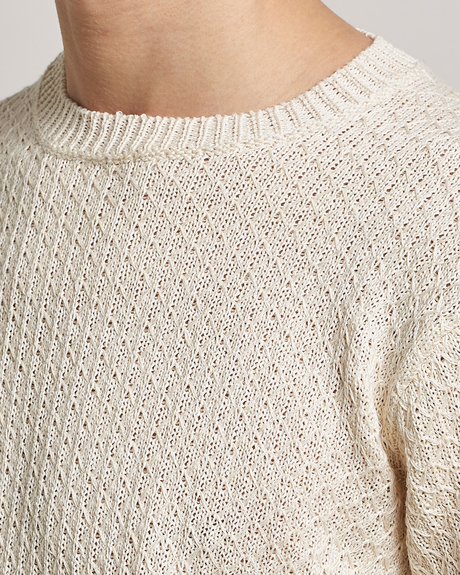 Mies | Puserot | Inis Meáin | Fishnet Linen Sweater Mist