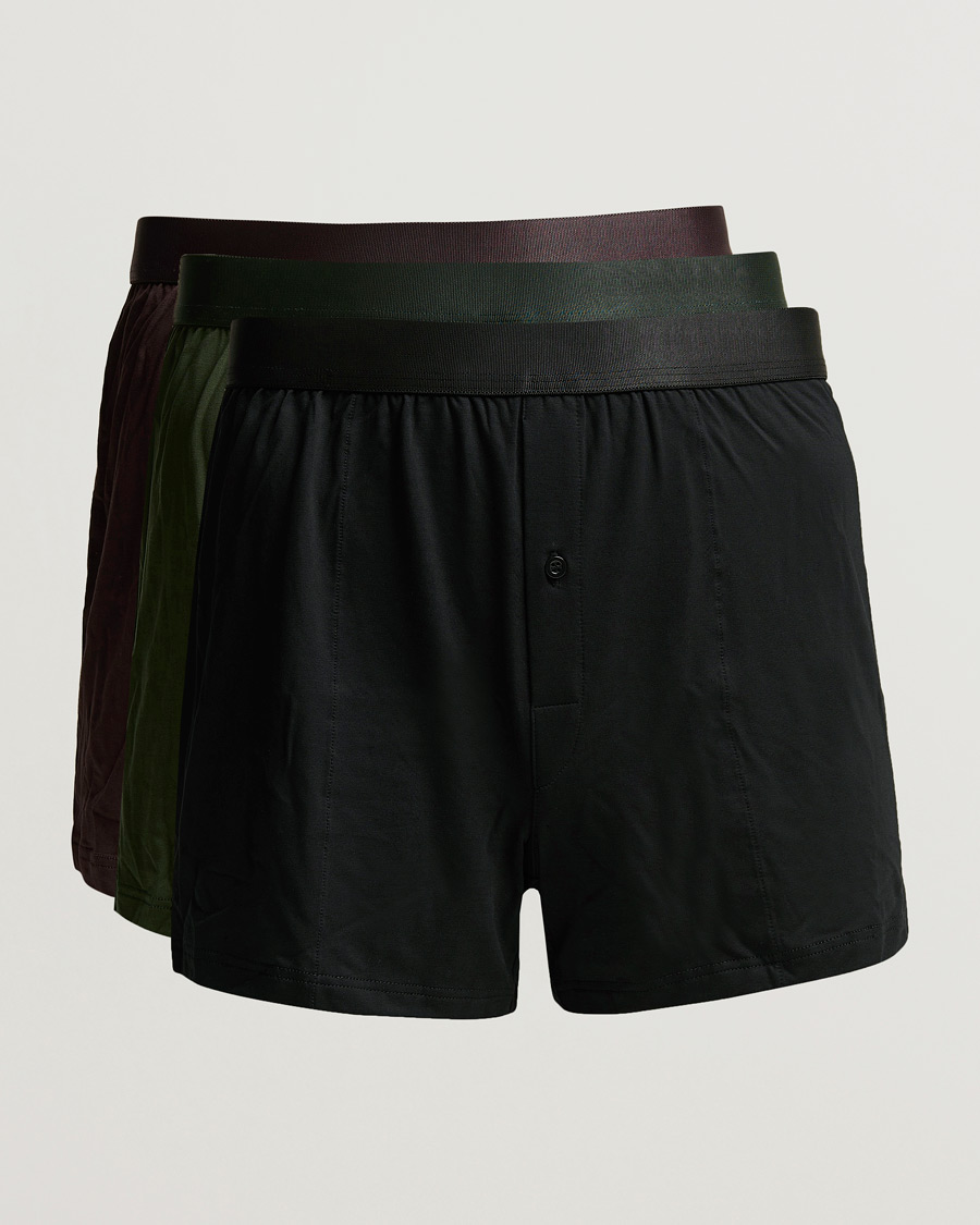 Mies | Alusvaatteet | CDLP | 3-Pack Boxer Shorts Black/Army/Brown