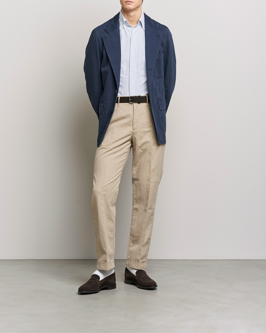 Mies | Pikkutakit | Drake's | MKI Cotton Herringbone Games Blazer Navy