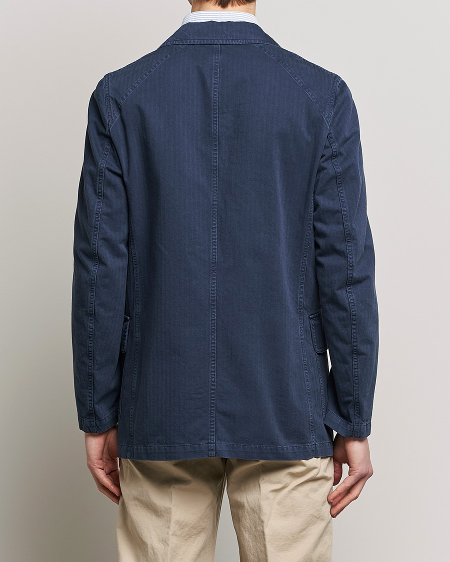 Mies | Pikkutakit | Drake's | MKI Cotton Herringbone Games Blazer Navy