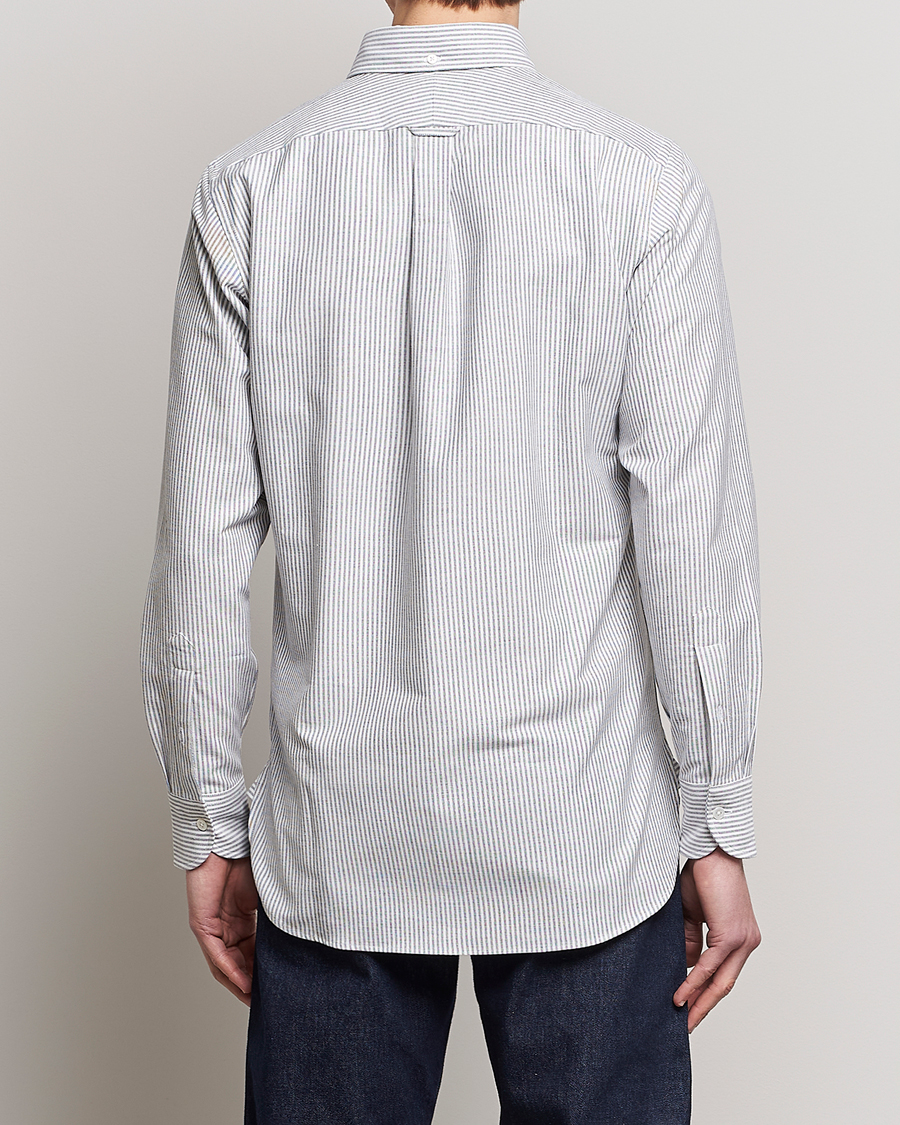 Mies | Kauluspaidat | Drake's | Striped Button Down Oxford Shirt Black