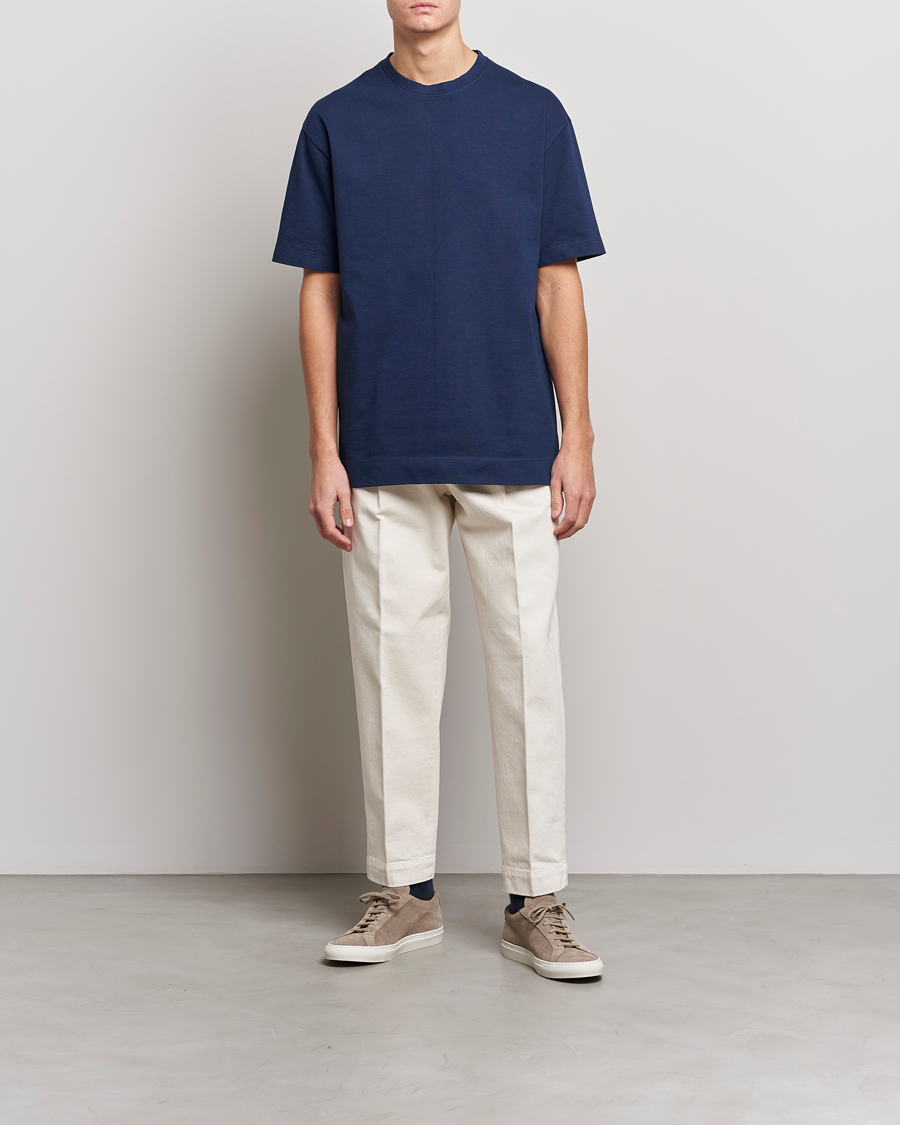 Mies | T-paidat | Massimo Alba | Nevis Short Sleeve T-Shirt Navy