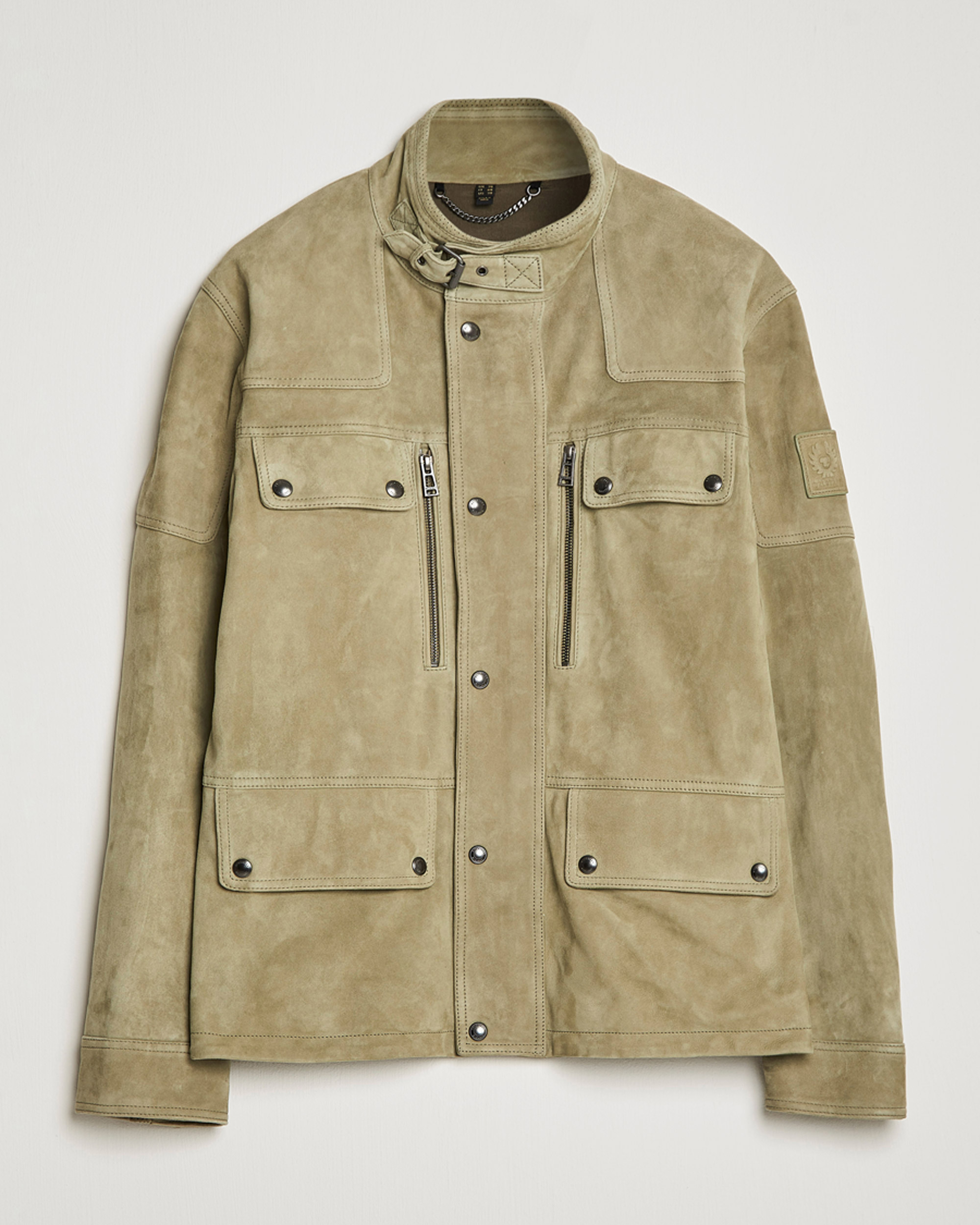 Mies | Takit | Belstaff | Dene Suede Field Jacket Aloe