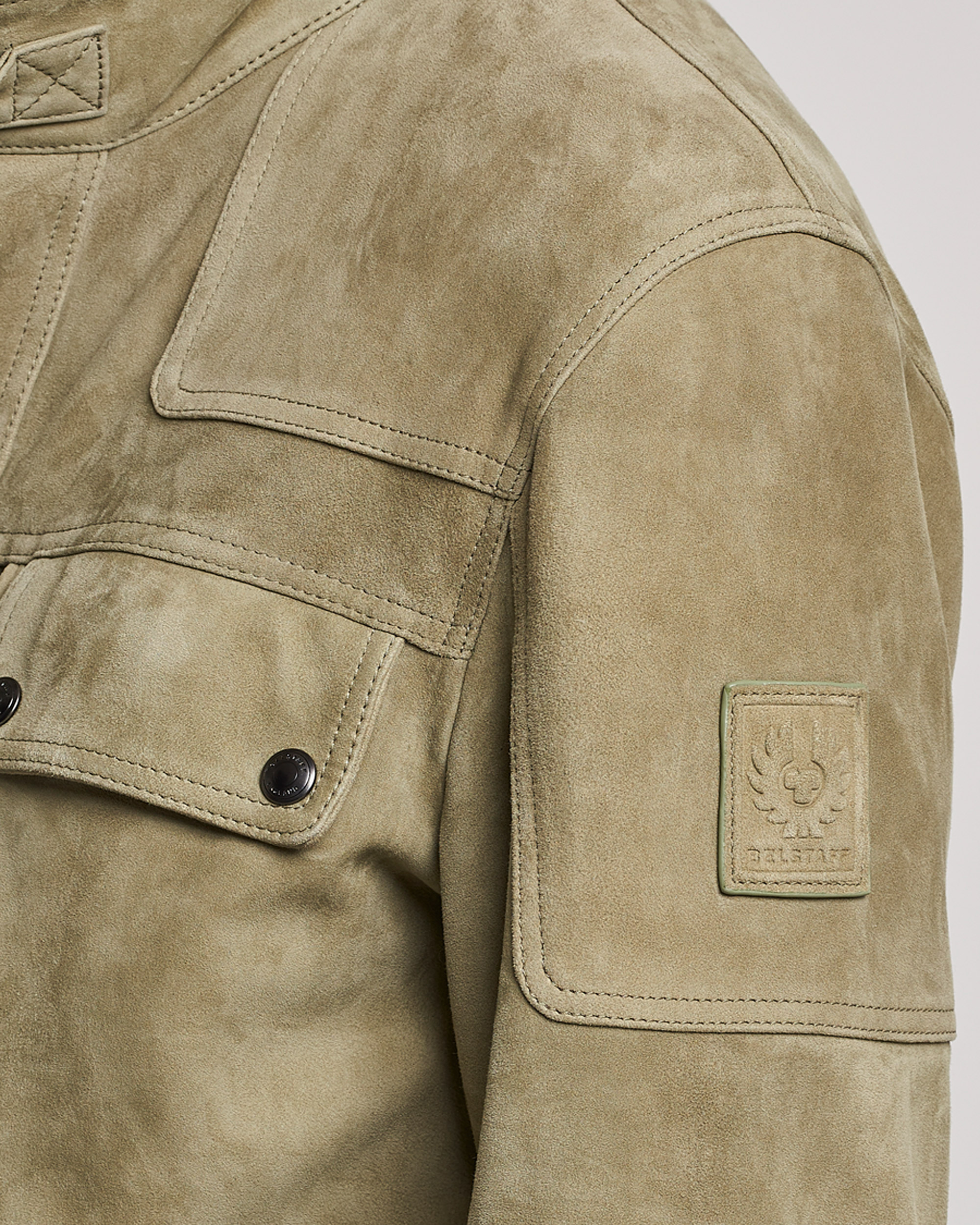 Mies | Takit | Belstaff | Dene Suede Field Jacket Aloe