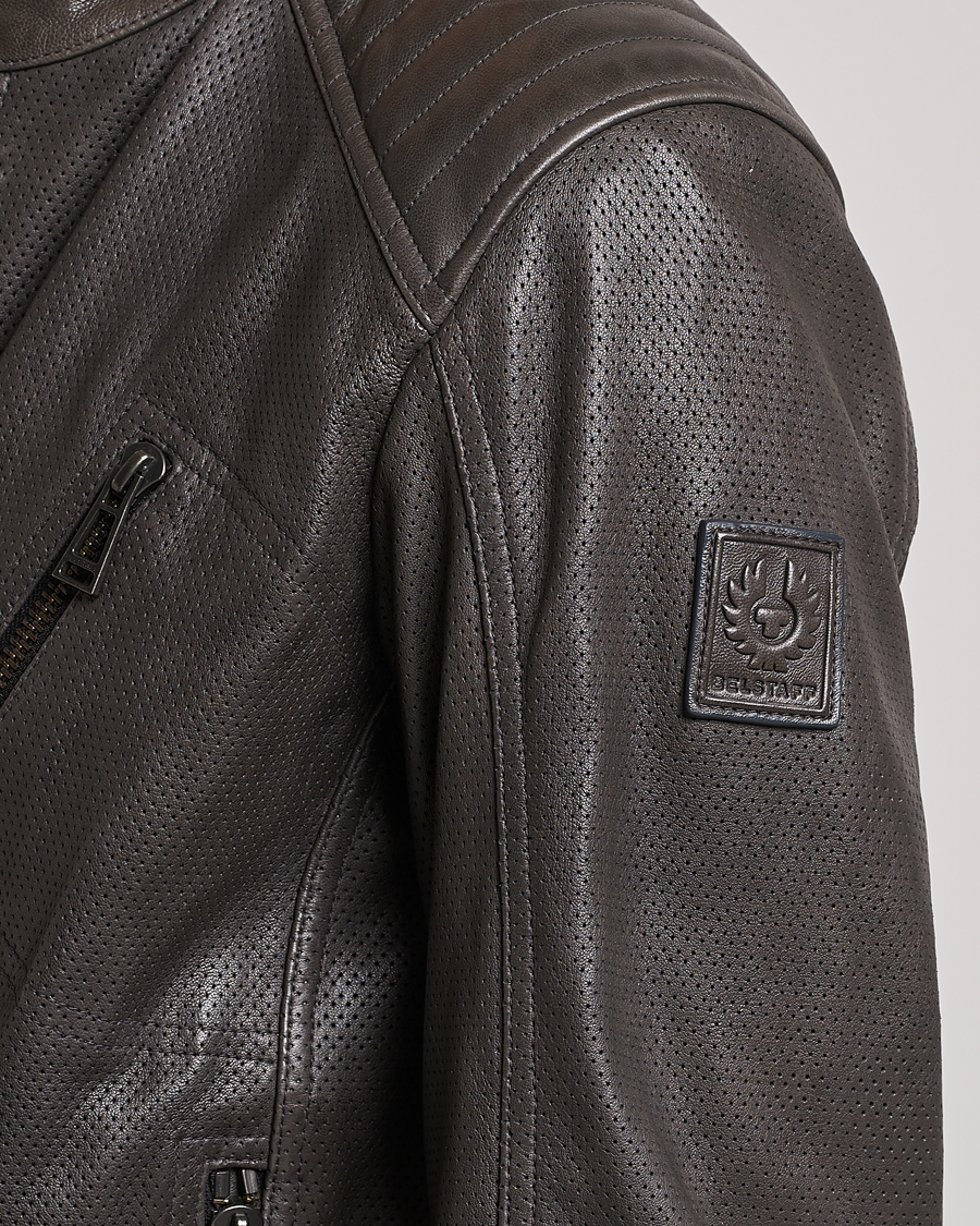 Mies | Takit | Belstaff | V Racer Air Leather Jacket Dark Grey