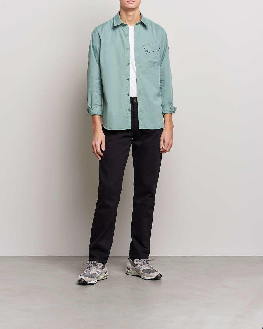 Mies | Kauluspaidat | Belstaff | Pitch Cotton Pocket Shirt Steel Green