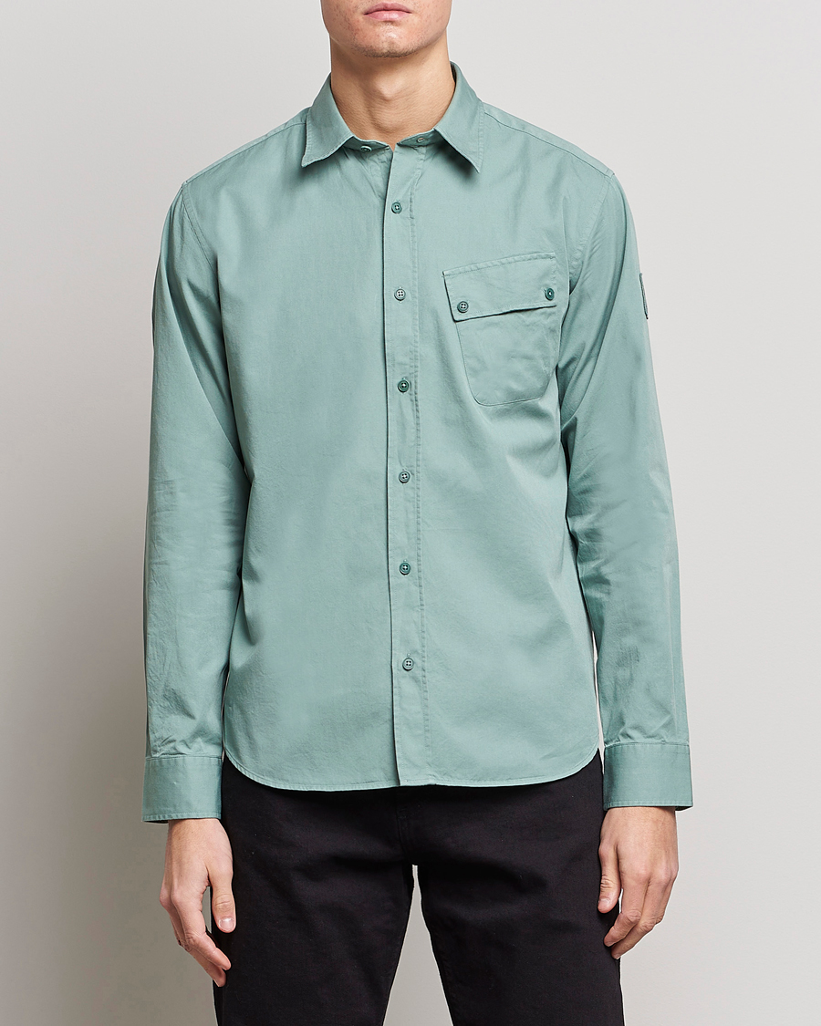 Mies | Rennot paidat | Belstaff | Pitch Cotton Pocket Shirt Steel Green