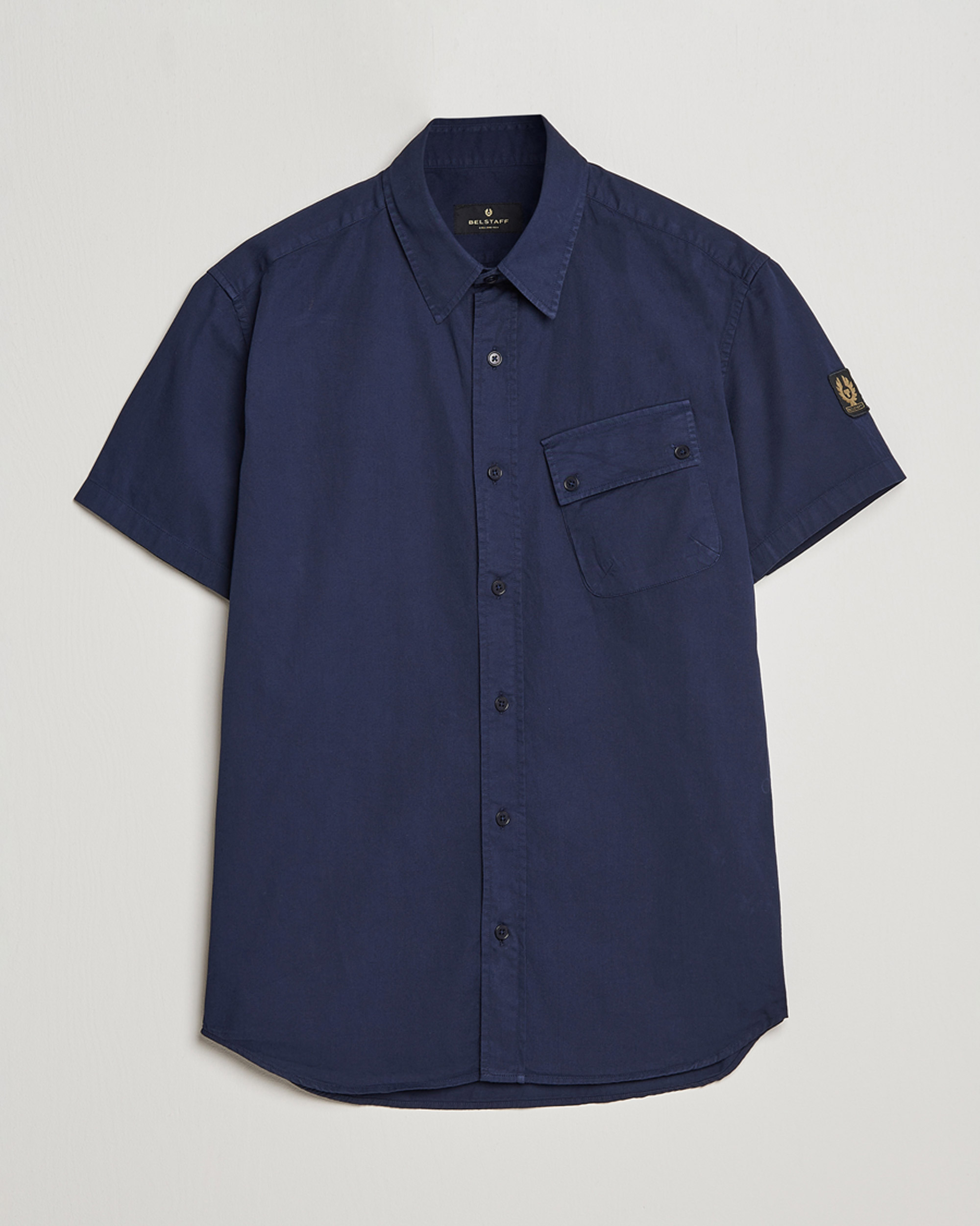 Mies | Kauluspaidat | Belstaff | Short Sleeve Pitch Shirt Neep Navy