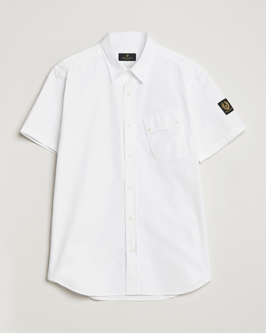 Mies | Kauluspaidat | Belstaff | Short Sleeve Pitch Shirt White
