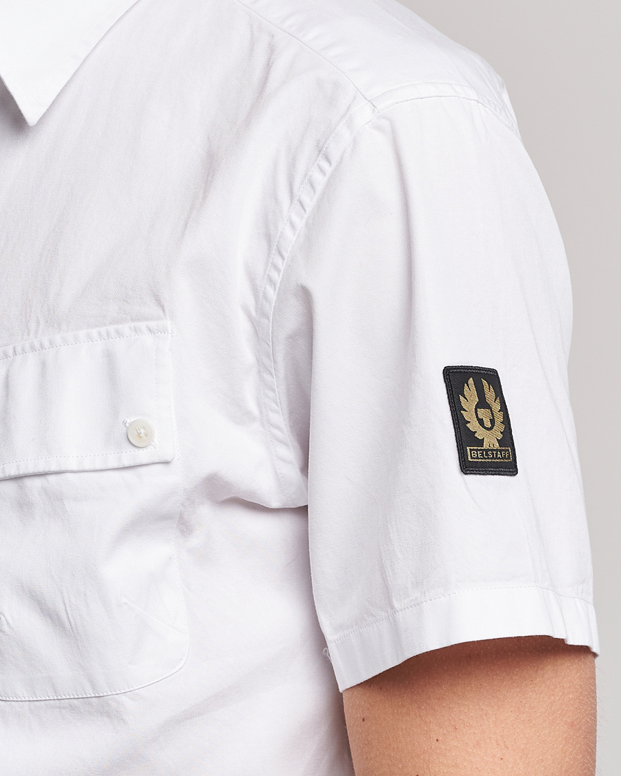 Mies | Kauluspaidat | Belstaff | Short Sleeve Pitch Shirt White