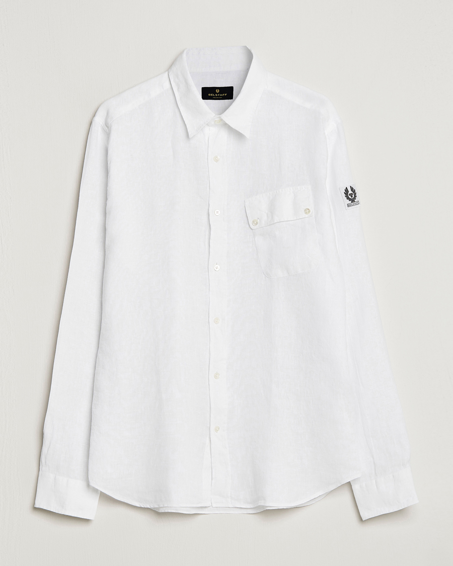 Mies | Kauluspaidat | Belstaff | Pitch Linen Pocket Shirt White