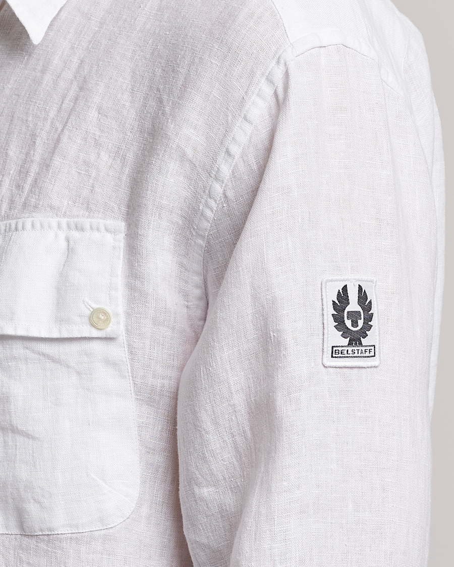 Mies | Kauluspaidat | Belstaff | Pitch Linen Pocket Shirt White