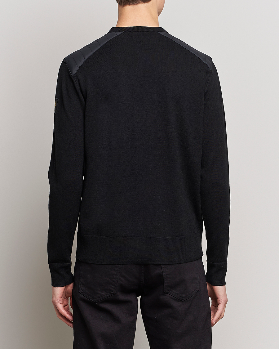 Mies | Puserot | Belstaff | Kerrigan Crew Neck Merino Sweatshirt Black