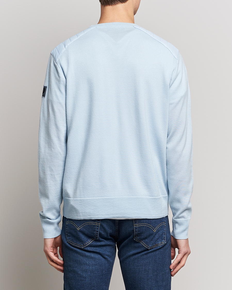 Mies | Puserot | Belstaff | Kerrigan Crew Neck Merino Sweatshirt Sky Blue