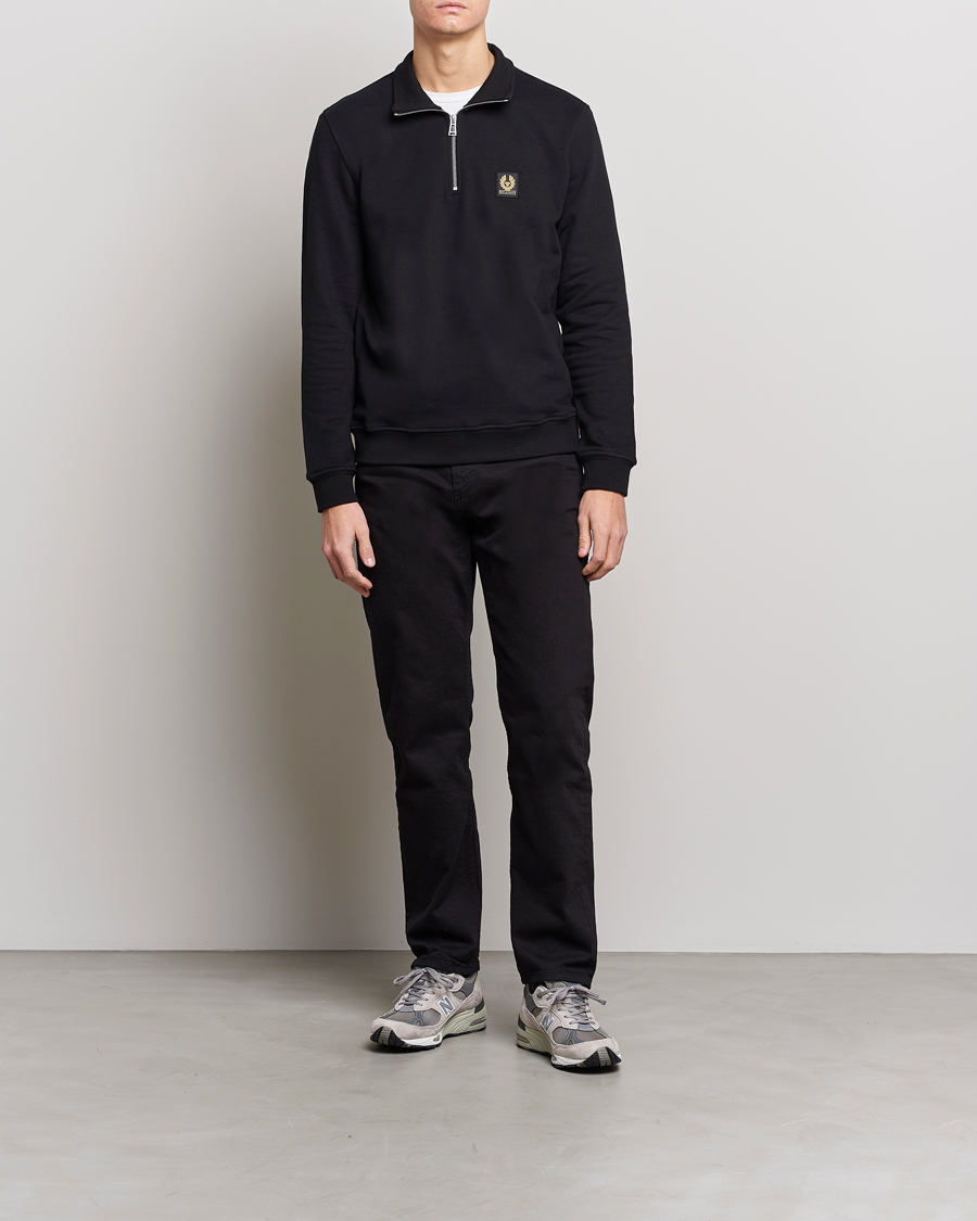 Mies | Puserot | Belstaff | Signature Half Zip Sweatshirt Black
