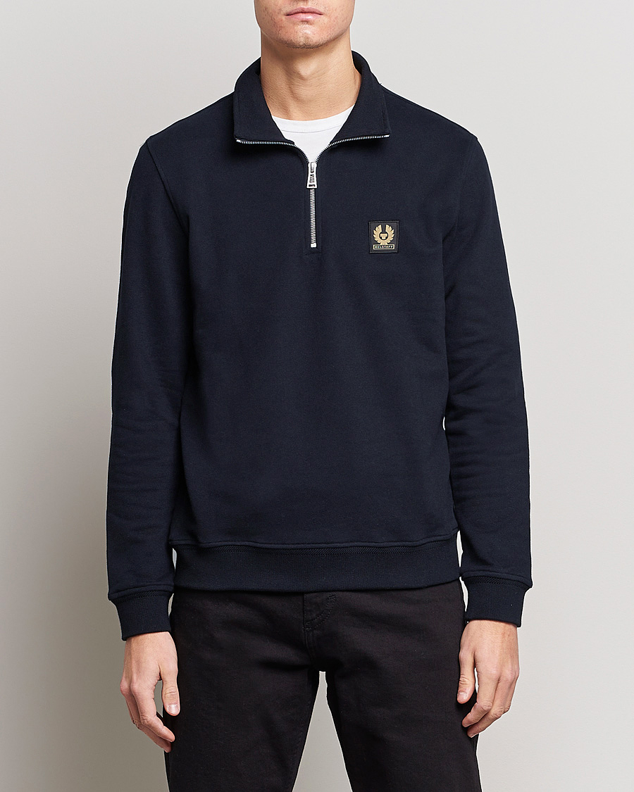 Mies | Puserot | Belstaff | Signature Half Zip Sweatshirt Dark Ink