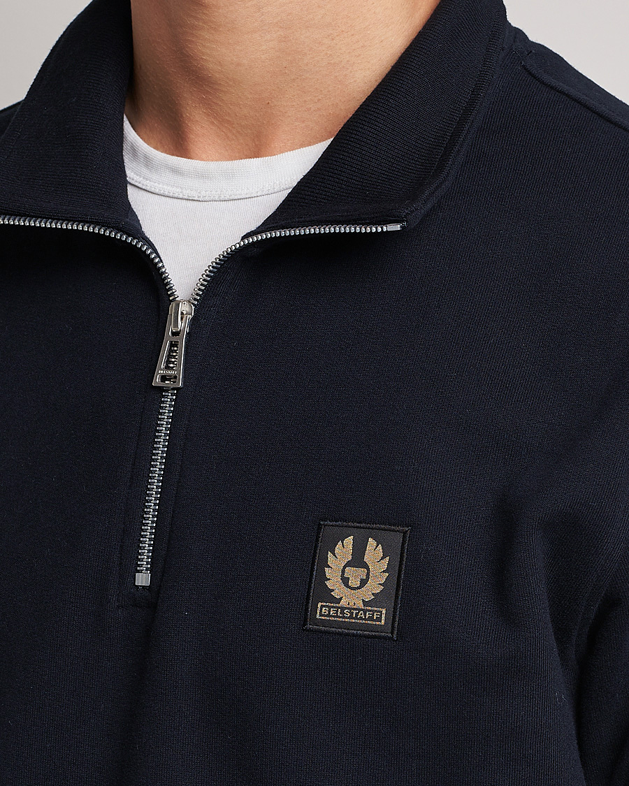 Mies | Puserot | Belstaff | Signature Half Zip Sweatshirt Dark Ink