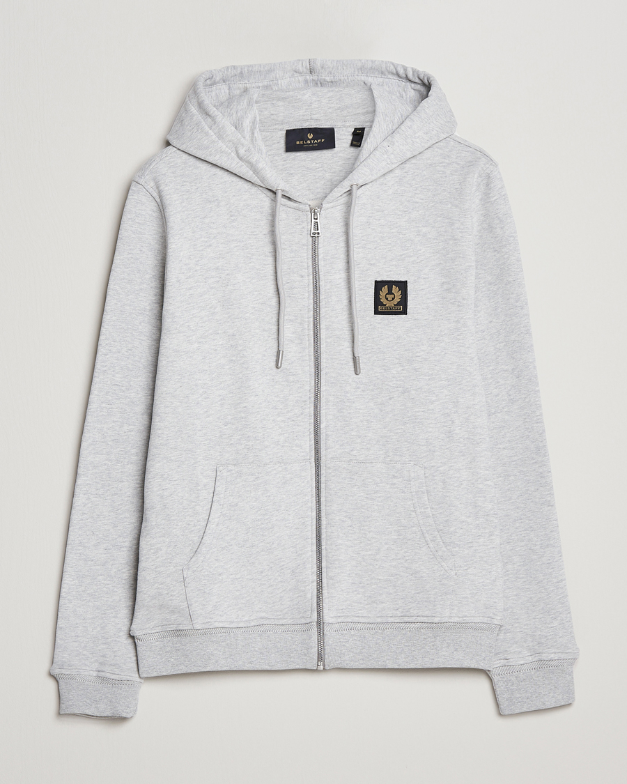 Mies | Puserot | Belstaff | Full Zip Hoodie Old Silver Heather