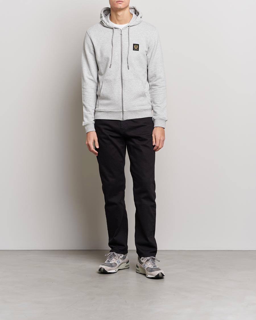 Mies | Puserot | Belstaff | Full Zip Hoodie Old Silver Heather
