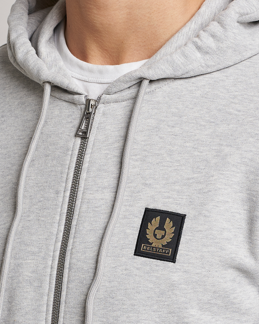 Mies | Puserot | Belstaff | Full Zip Hoodie Old Silver Heather
