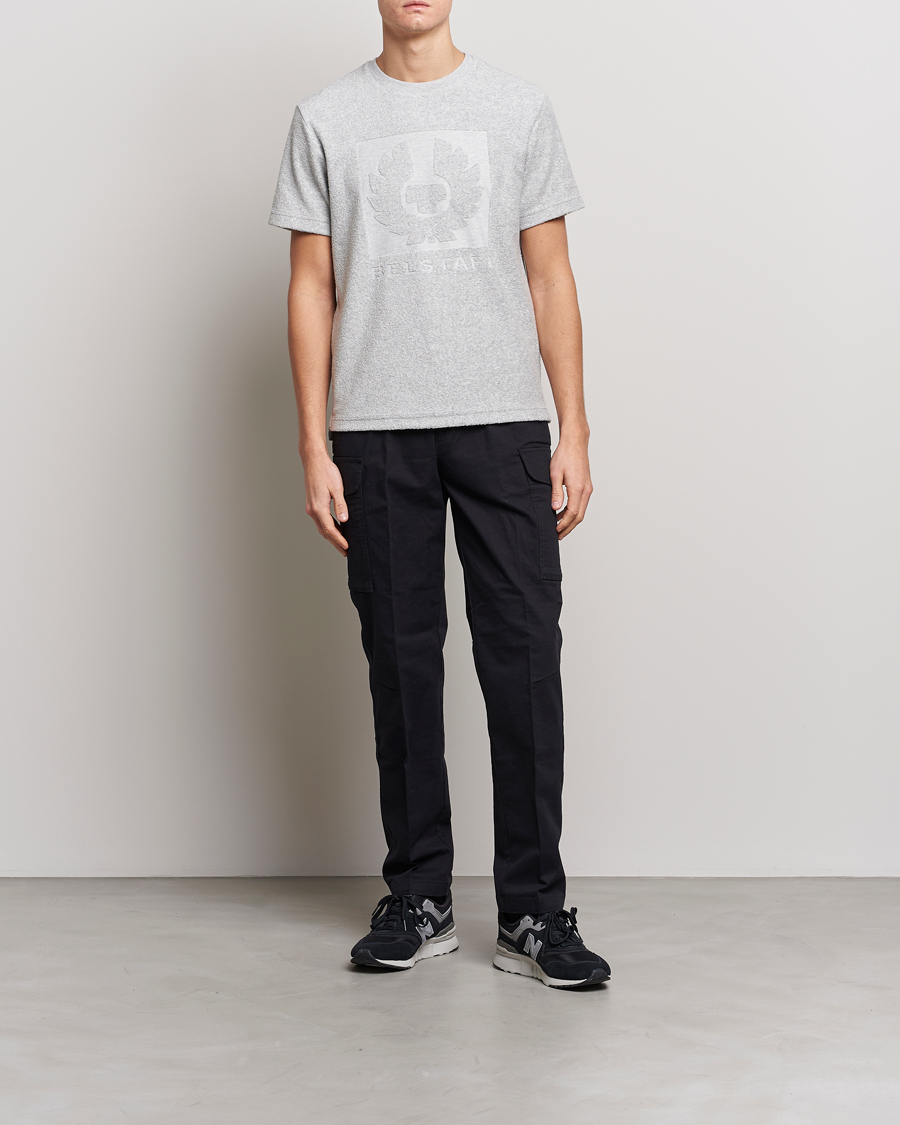 Mies | T-paidat | Belstaff | Turret Terry Logo T-Shirt Old Silver Heather