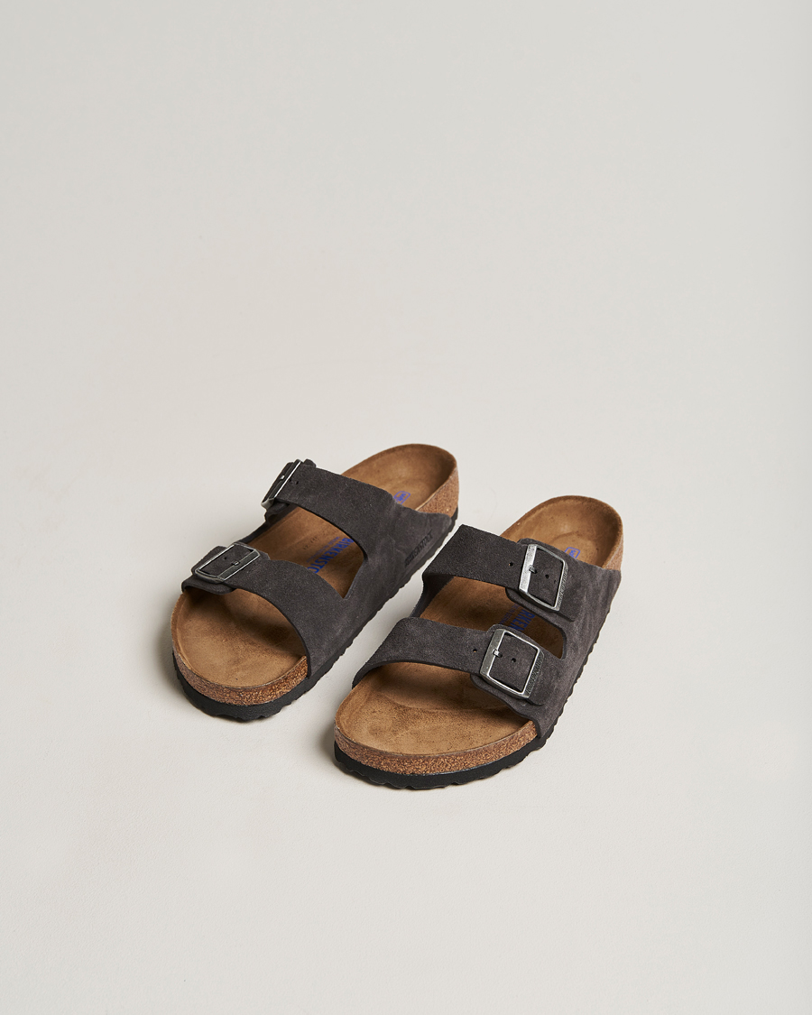 Mies | Sandaalit ja tohvelit | BIRKENSTOCK | Arizona Soft Footbed Velvet Gray