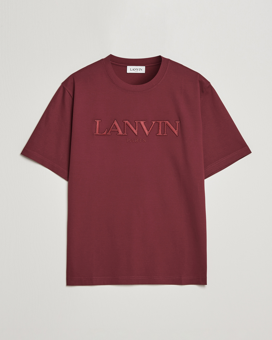 Mies | T-paidat | Lanvin | Embroidered Tonal Logo T-Shirt Burgundy
